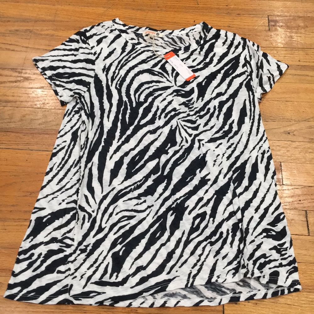 Sundry zebra loose tee sz 1/S